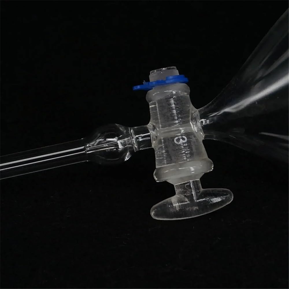 Tropftrichter aus Laborglas, Kugelform, 500 ml, mit Glashahn-Werkzeug