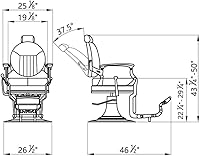 Vista 1 de Silla de peluquería resistente para hombre, silla hidráulica Vanquish