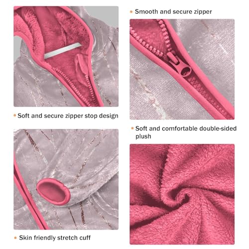 GuoChe Rose Gold Wavy Stripes Baby Boy Fleece Jacket3