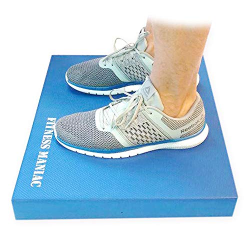 FITNESS MANIAC USA Balance Pad Physical Therapy Gym Exercise Mat & Foam Trainer Stability Disc Fitness Training Yoga Blue XL Cushion and Core Pads for Fit Seniors Exercises Balancing