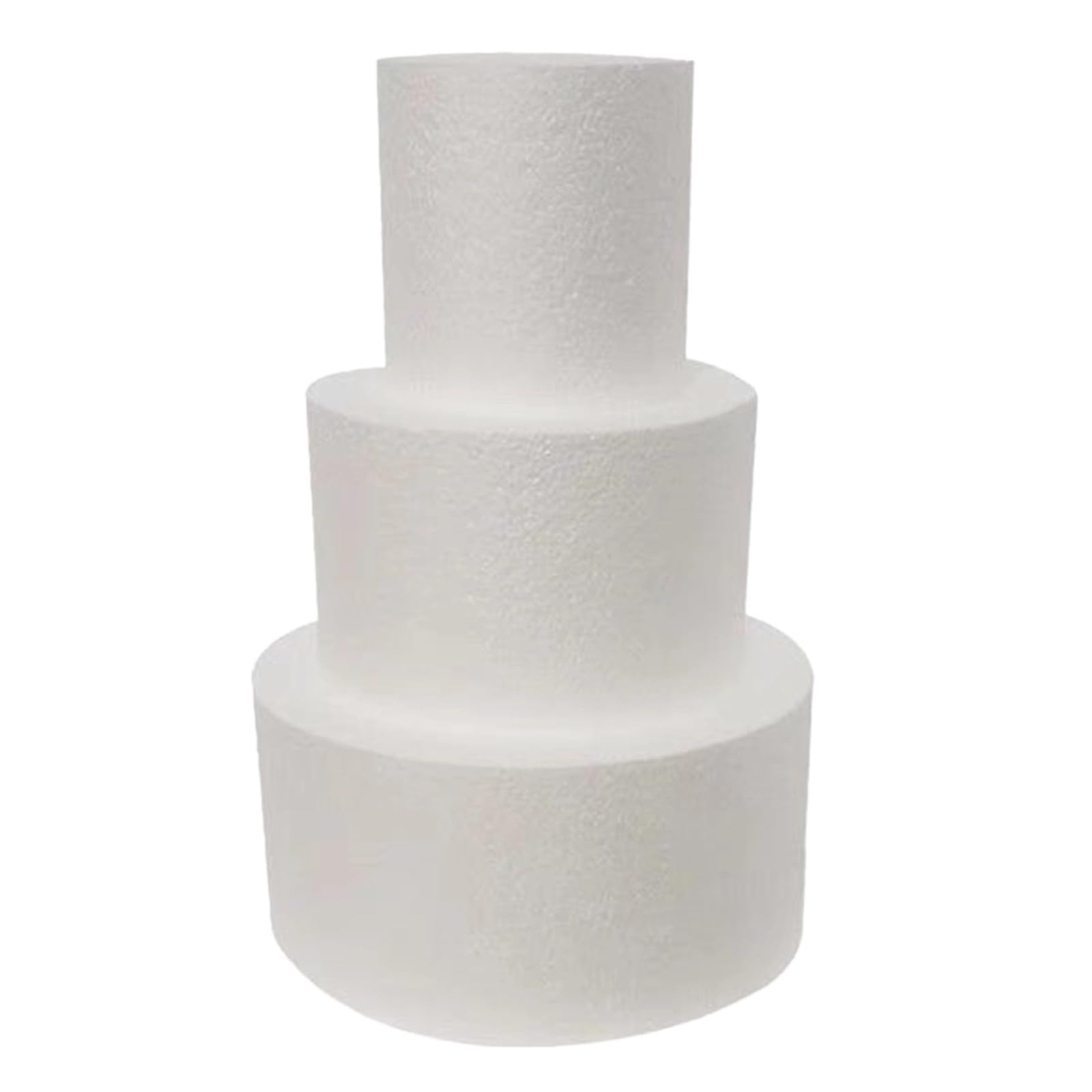 Dummies - Juego de 3 piezas de espuma para tartas, redondos, para principiantes, práctica, 10 cm, 15 cm, 8 pulgadas, 19 cm, decoración de modelos de exhibición reutilizables y suaves