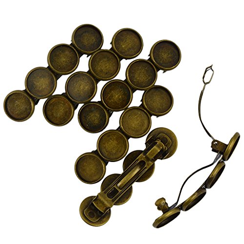 Blesiya 6 Antieke Bronzen Cabochon Haarspeld, Haarspelden, Haaraccessoires - Image 3