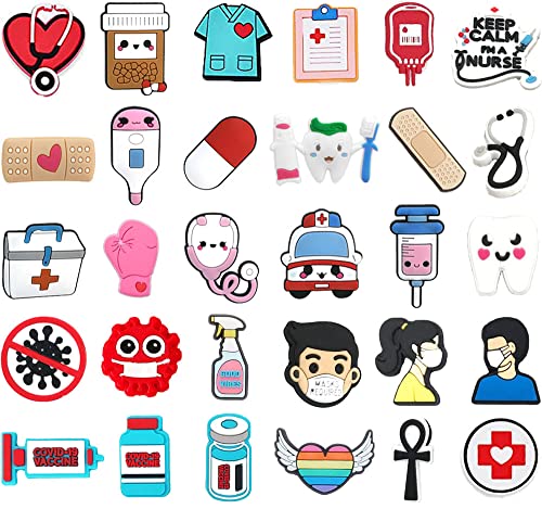 Medical Shoe Charms 30PCS Nurse Shoe Decoration Party Gift For Women