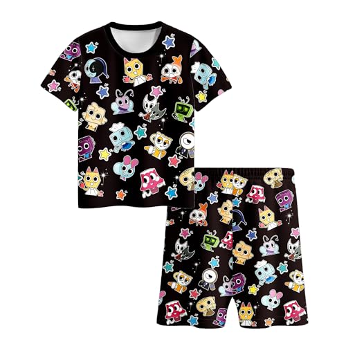 Pyjamas for Boys Short Sleeve Pjs 2 Piece Sleepwear Pajama Set 6-12 Years