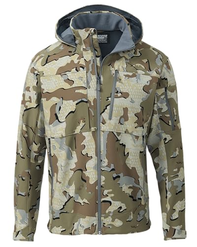 KUIU Guide PRO Hooded Jacket - Wind Resistant, Water Repellent, & Soft-Shell Hunting Jacket