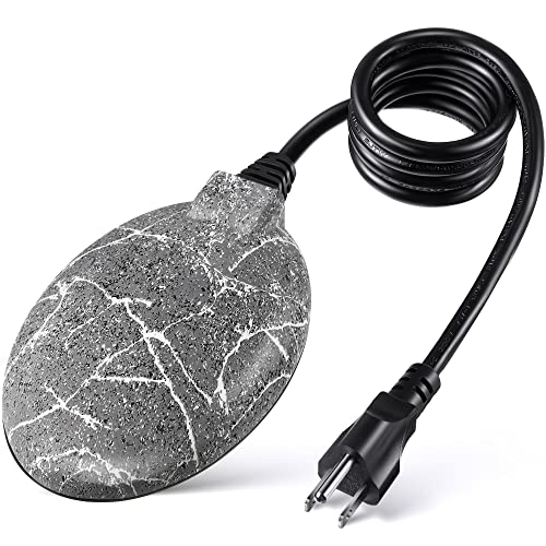 1 Pack Upgrade Bird Bath Heater for Outdoors in Winter, Pond Deicer 60 Watts Birdbath Deicer Water Heater Thermostatically Controlled with Auto Shut off Function for Patio Lawn (Frosted Gray)