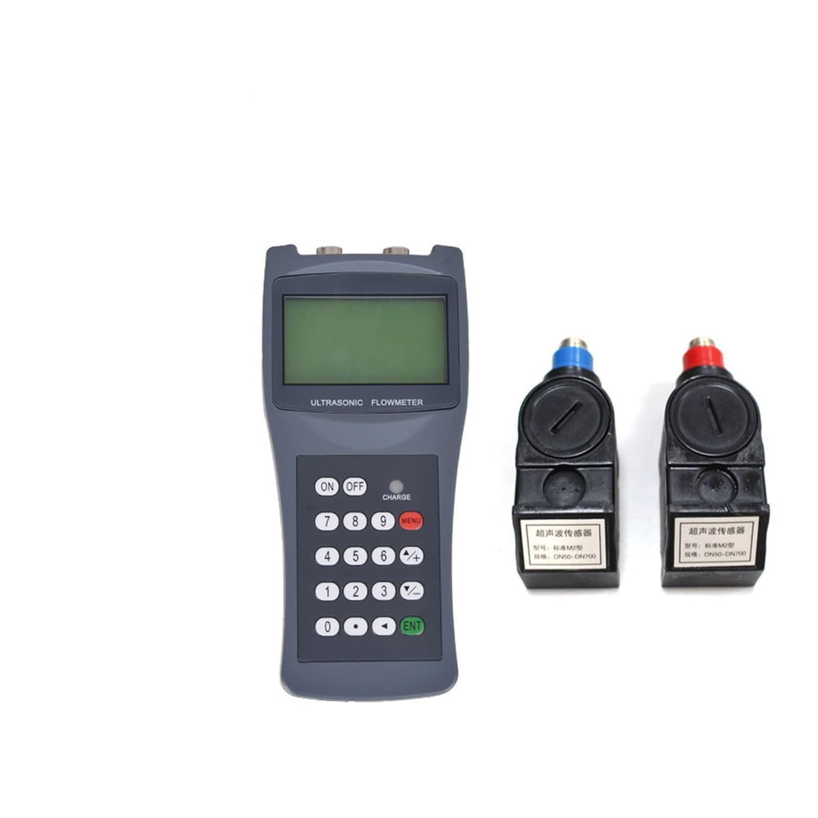 CUDTAPI TDS-100H Water Flowmeter With Sensor M2 (DN50~DN700mm, 0-160℃) Transducer Handheld Digital Liquid Ultrasonic Flow Meter