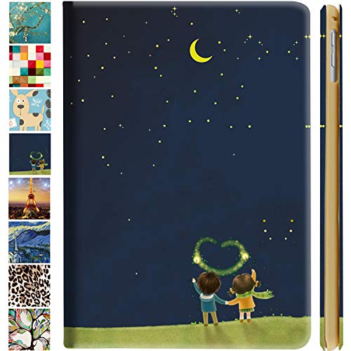 Image of DuraSafe Cases for iPad Mini 7.9 Inch 3rd 2nd 1st Gen [ Mini 3 Mini 2 Mini 1 ] A1599 A1489 A1432 A1599 A1489 A1432 MGYE2HN /A Smart Adjustable Stand Feature Printed Sleek Design Flip Case - Night Sky