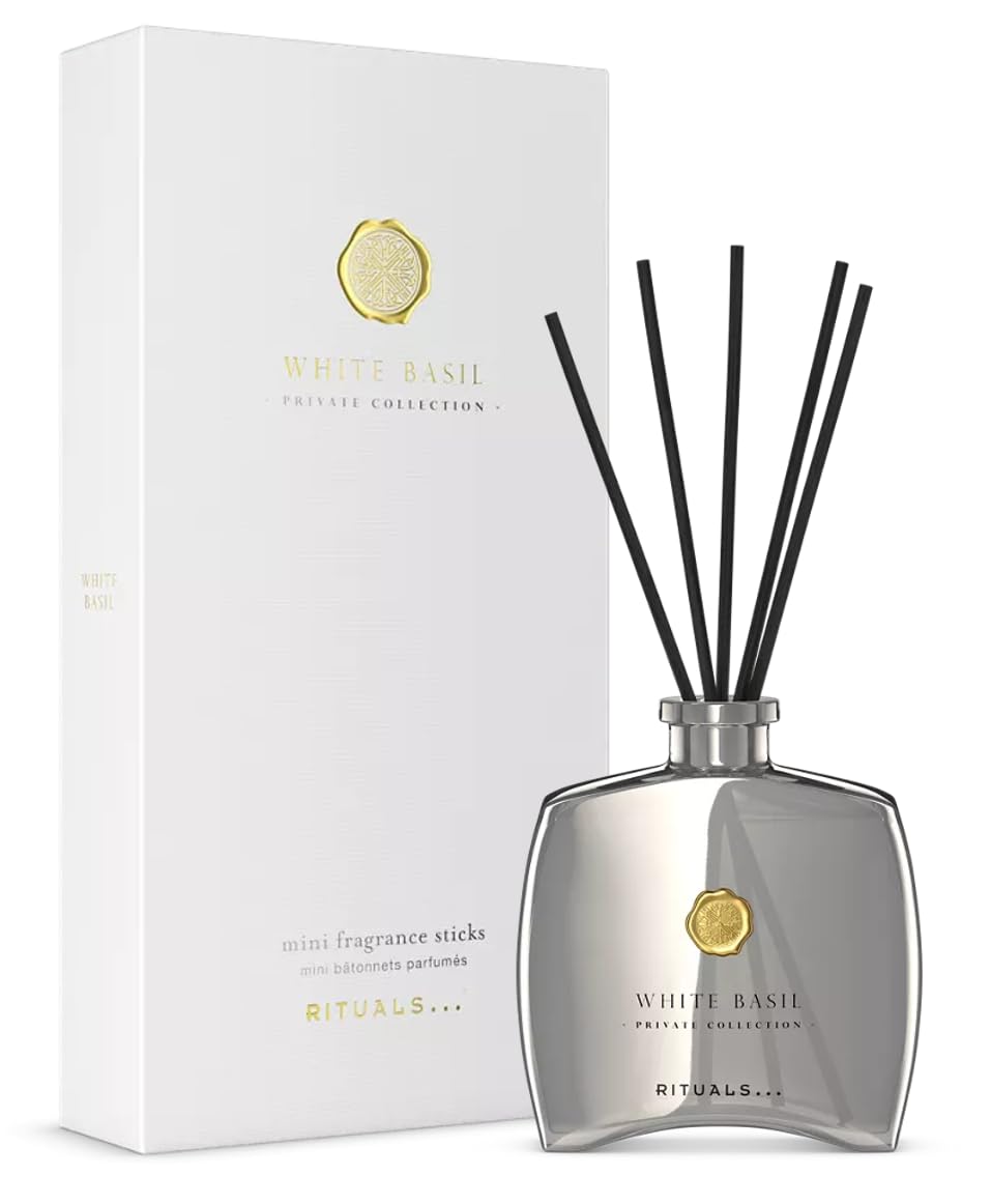 Rituals White Basil Mini Fragrance Sticks, Private Collection, 100ml, Luxuriöser Raumduft mit Stäbchen