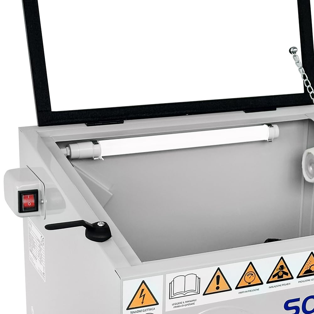 SOGI S-56 Sabbiatrice da banco professionale - 95 L - cabina di sabbiatura 580x480x300 mm - con accessori