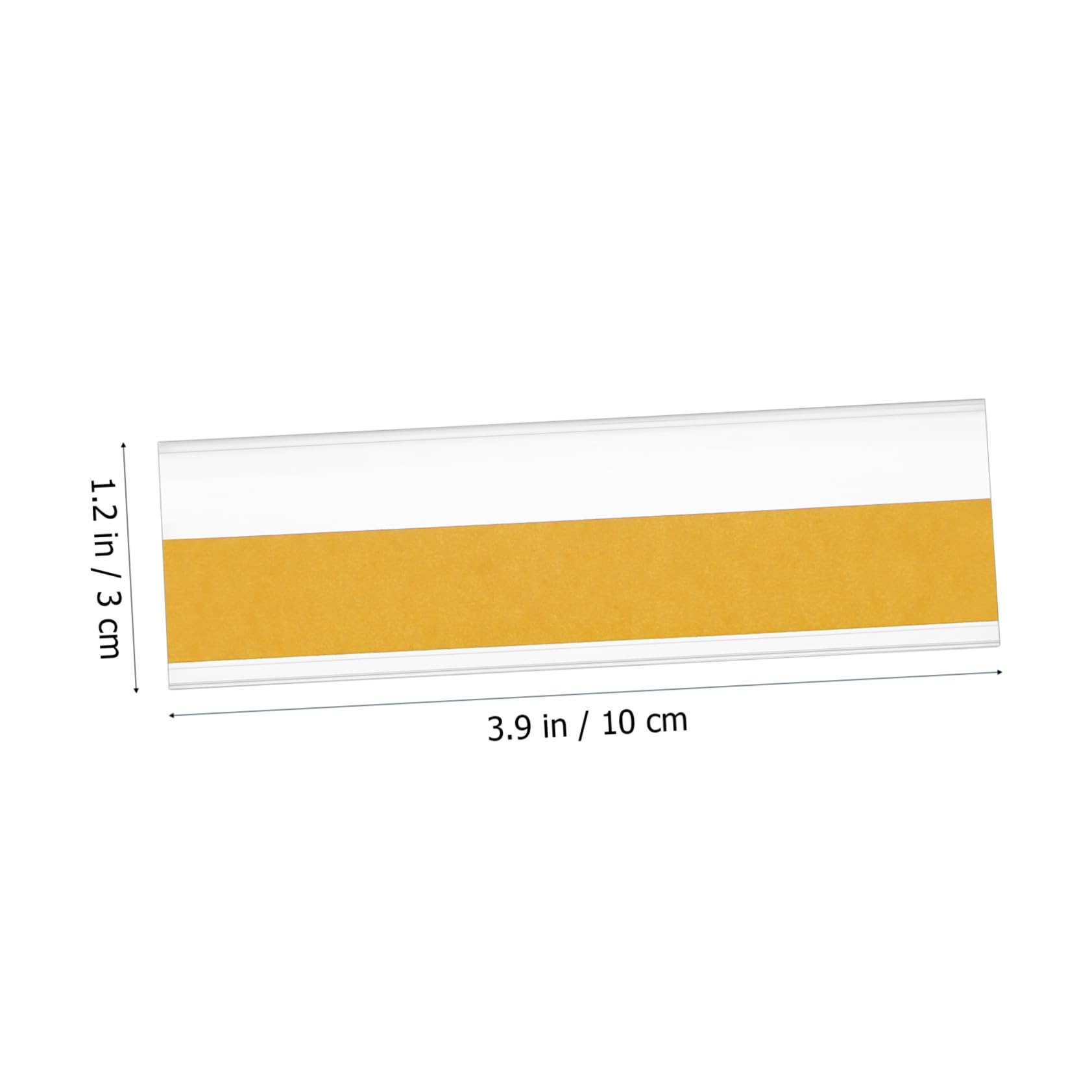 Porte-étiquette Adhésif Plat Pvc 100 Pièces pour Étiquettes D’insertion