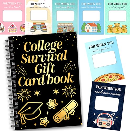 SIHPTO College Survival Gift Card Book 7x5 Inches-2026 Graduation Gifts for High School Graduates & Freshmen First Year College Survival Kit Back to School Gift for Freshman