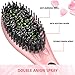 Ionic Straightening Brush, GLAMFIELDS Hair Straightener Brush with Anti-Scald, Anti Frizz, 30s Fast Ceramic Heating, Auto Temperature Lock & Auto-Off, Dual Voltage Straightening Comb for Home, Travel