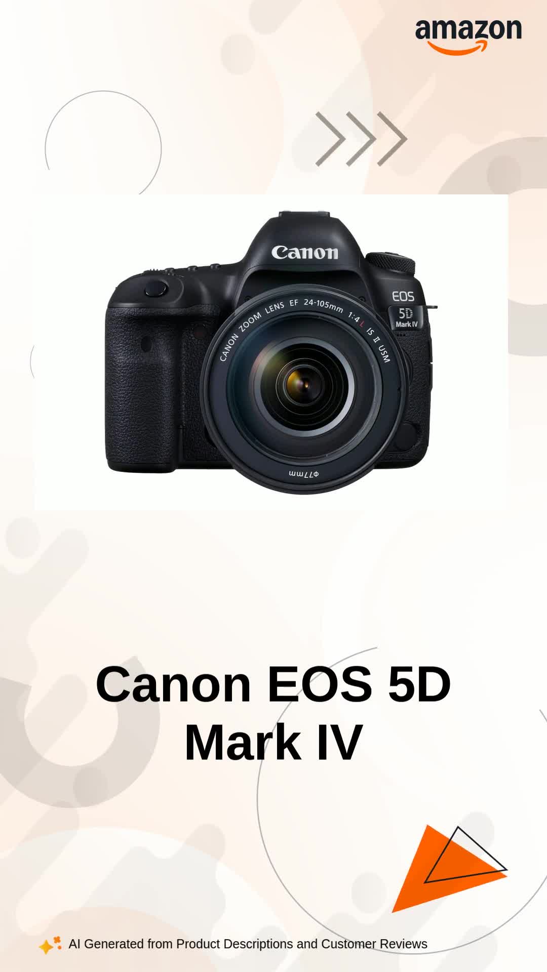 Canon EOS 5D Mark IV 30.4 MP Digital SLR Camera + EF 24-105mm Lens