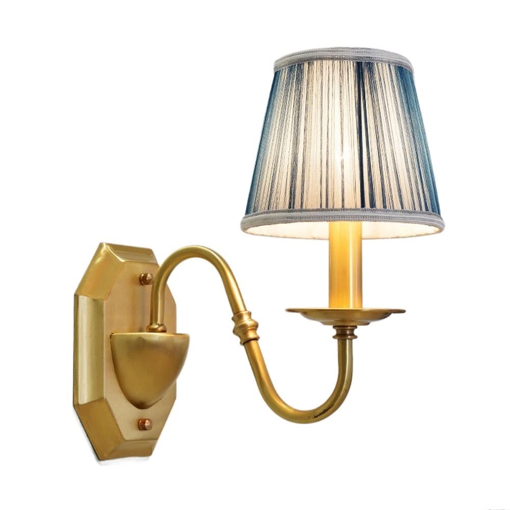 Lampe murale en cuivre pur style européen chic pour chambre