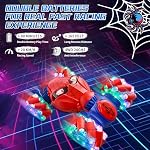 S-pider Rc Gesture Sensing Stunt Car Toys for Boys 3-14 Years Old, Drift Hand Control Remote Control Cars with Light & Music, 360°Rotation Double Side Cars Birthday Gifts for Kid Age 4 5 6 7 8 9 10 11