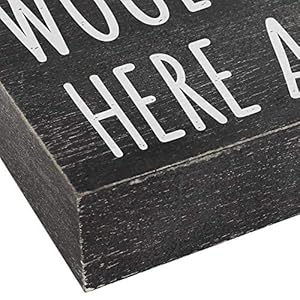 Would poop here again bathroom review sign funny half bath wall decor or guest restroom shelf sitter 6×8 wooden box plaque fun novelty humor farmhouse toilet decoration  urban country home decor