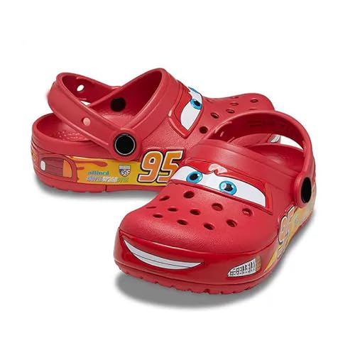 Unisex Kid Clogs Shoes Slip On Garden Slippers Sandals Soft Sole Shower Slides Water Shoes (Red, Little Kid, Men, 12, Numeric, US Footwear Size System, Medium)