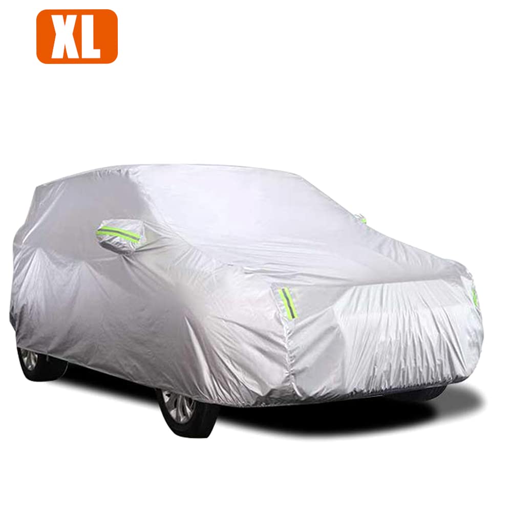 ACAGALA Car Cover Full Sedan Covers with Reflective Strip Sunscreen Protection Dustproof UV Scratch-Resistant Universal XL — view 6