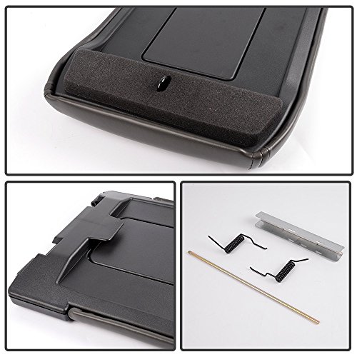 Center Console Lid Repair Kit Replacement for Chevy Silverado Suburban Tahoe Sierra Yukon 99-07 OEM GM Part 19127364 19127365 19127366 Lid Arm Rest Latch Dark Gray