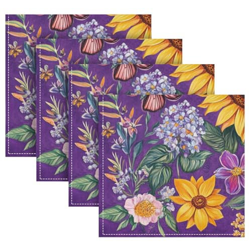 Servilletas de tela cuadradas 20x20 pulg set de 4 miniatura 1
