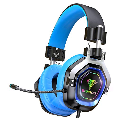 BENGOO Gaming Headset for PS4, Xbox One, PC,【4 Speaker Drivers】 Over Ear Headphones with 45