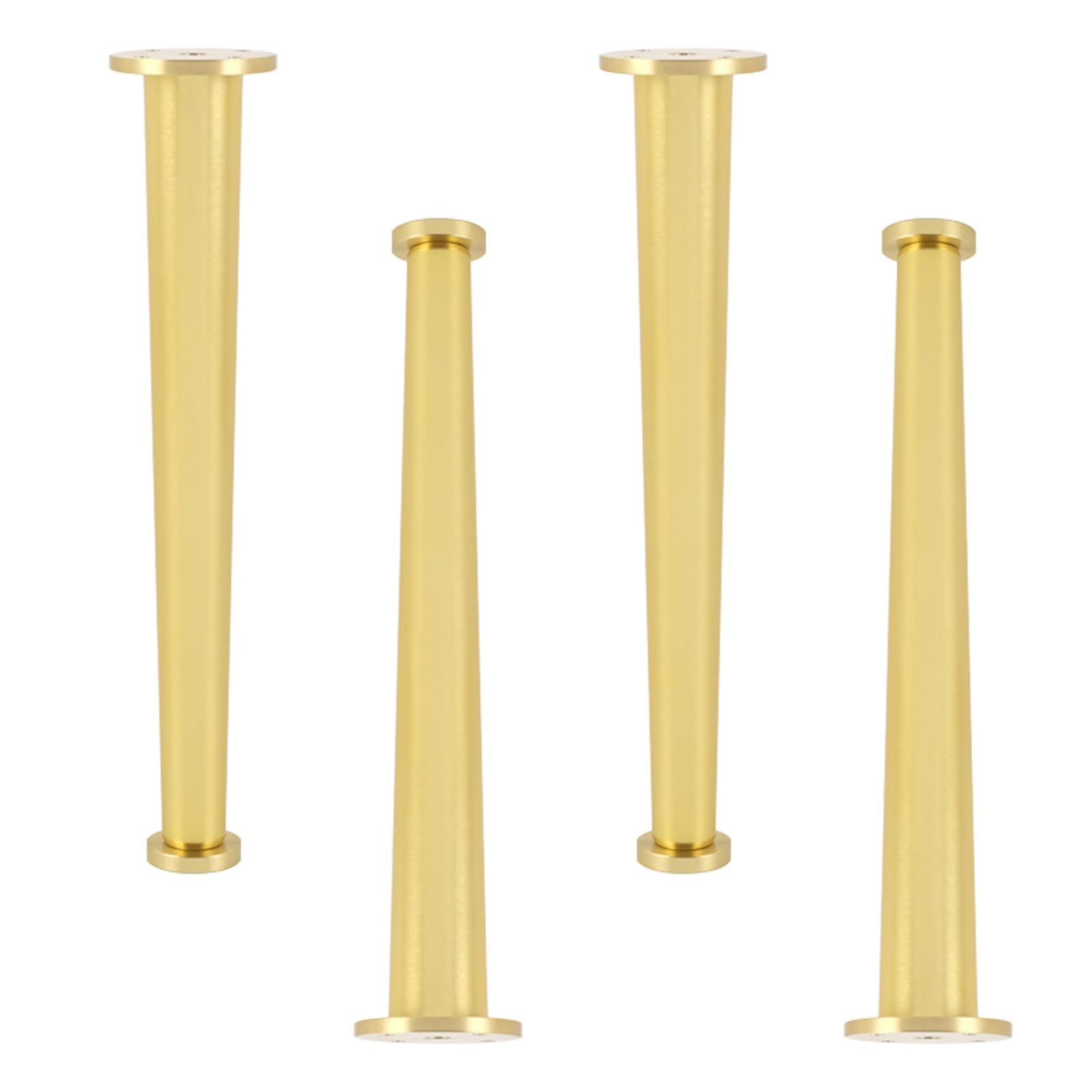 Patas para Muebles Regulables Dorado, 4Piezas Patas para Mesas Regulables Pies de Sofá Conicas para Armario Aleación de Aluminio | Anodizada Pata para Cama Altura Opcional 25cm Pies Gabinete 25cm/9.8"