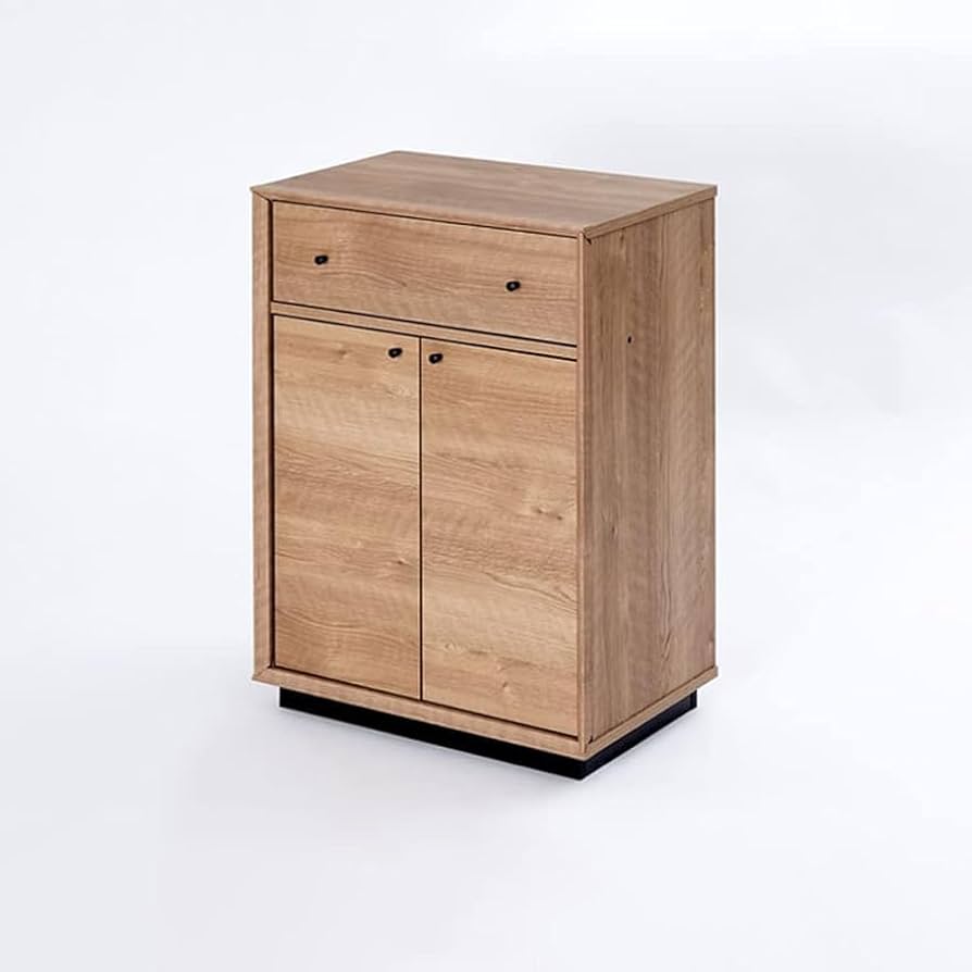 扉付きキャビネット　サイドボード Amazon.co.jp: Bizdoris サイドボード キャビネット スリム 幅60