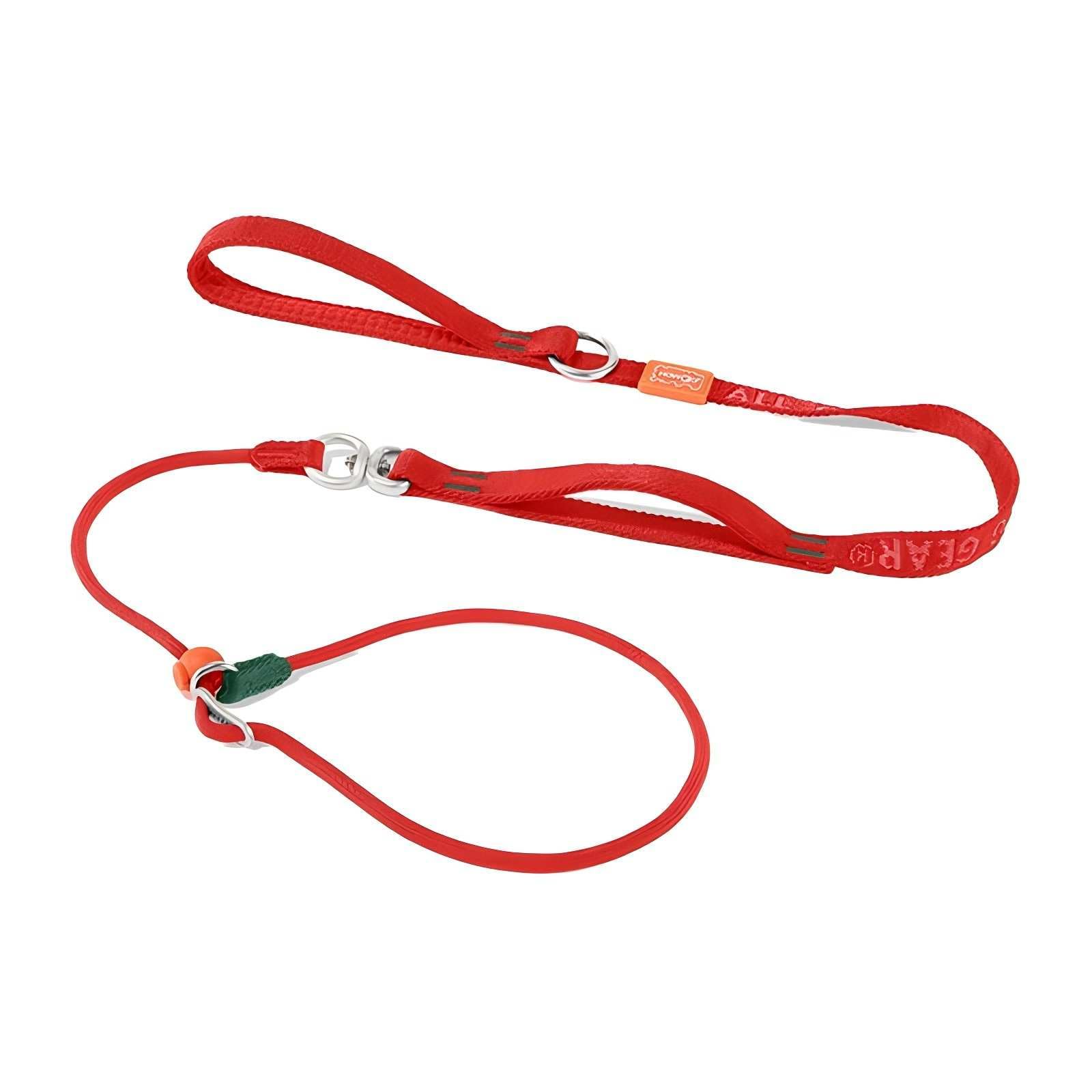 HowGo Slip Lead Dog Leash with Double Handles | Reflective Dog Training Leash with 360° Swivel Anti-Tangle | Heavy-Duty Lead and Collar for Large Medium and Small, No-Pull Walking (Red, 5.5FT)