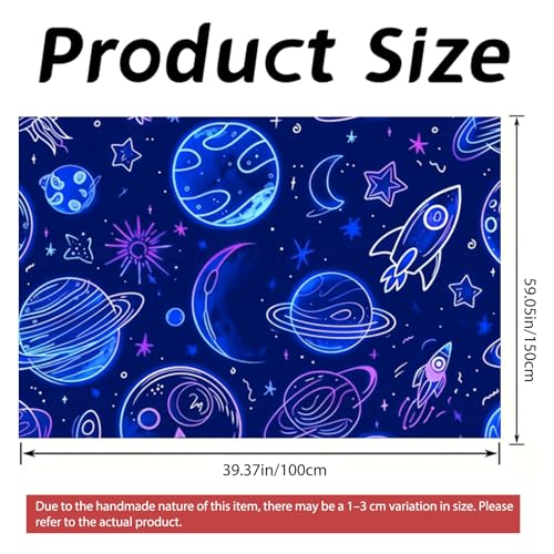 Image of Nuxovilar Doodle Space Wall Tapestry Polyester 59.05x39.37 In