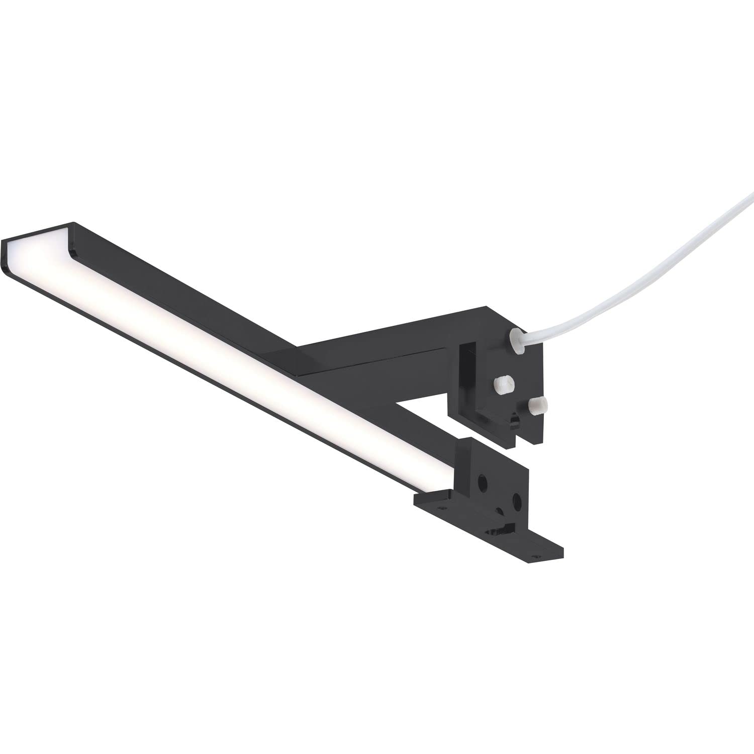 Domus Line LED Spiegelleuchte 50cm Aalto Led Spiegel Beleuchtung für Badezimmer Spiegelschrank, Spiegellampe mit Netzgerät, 3000K warmweiß 8 Watt, schwarz matt 230V