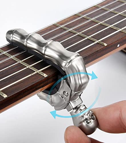Hm Vicyy Capodastre Skull Knob Design Alloy Capo pour Guitare Classique Électrique Acoustique Banjo Ukulélé Changement… - Les Beatles, Paul McCartney, John Lennon, RIngo Starr, George Harrison Hm Vicyy Capodastre Skull Knob Design Alloy Capo pour Guitare Classique Électrique Acoustique Banjo Ukulélé Changement… – Image 5