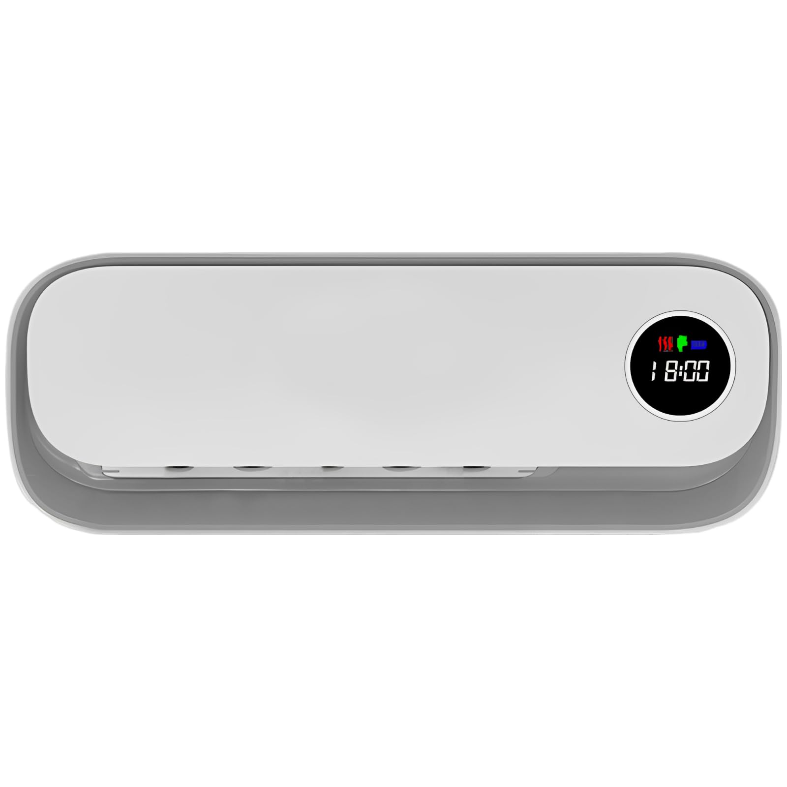 Limpiador de cepillos de dientes 120S, soporte de montaje en pared con reloj, secado y purificación, soporte inalámbrico recargable para 3-4 cepillos