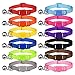Uteuvili 12 PCS Breakaway Cat Collars with Bell Colorful Soft Safety Buckle Cat Collars Adjustable Breakaway Kitten Collars Safety Collars for Cats, 7 in-11 in