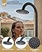 CHALIRS 316 Marine Grade Stainless Steel Free Standing Outdoor Shower with Foot Wash, 3-Function Matte Black Shower Kit with 10''Rain Shower Head,Outdoor Shower Fixture for Yard Beach Poolside Garden