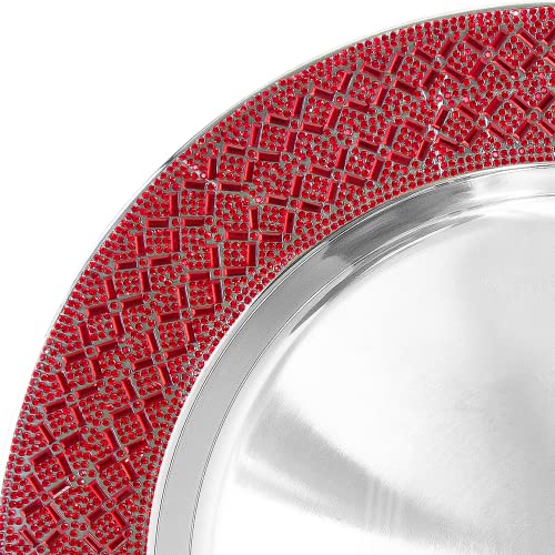 Plato base sparkles home rojo 13 pulg miniatura 2