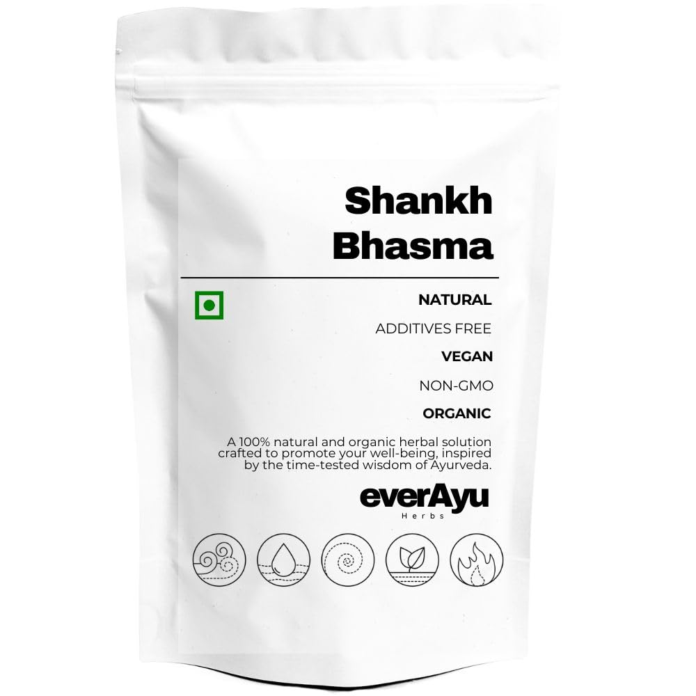 Shankh Bhasma 100gm – Traditional Conch Shell Calx | Ayurvedic Marine Mineral Preparation | Fine Processed Shankha Bhasma Powder | 100gm-image-5