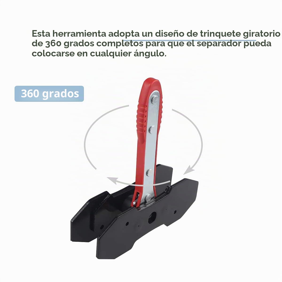 Herramienta de pinza de freno, giro de 360°, reposicionador de pistón de freno, herramienta de restablecimiento de pistón de freno, herramienta de freno, herramienta de trinquete para frenos