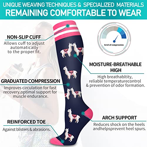 Image of COOLOVER Copper Compression Socks for Women and Men(6 Pairs)-Best Support for Running, Athletic, Travel