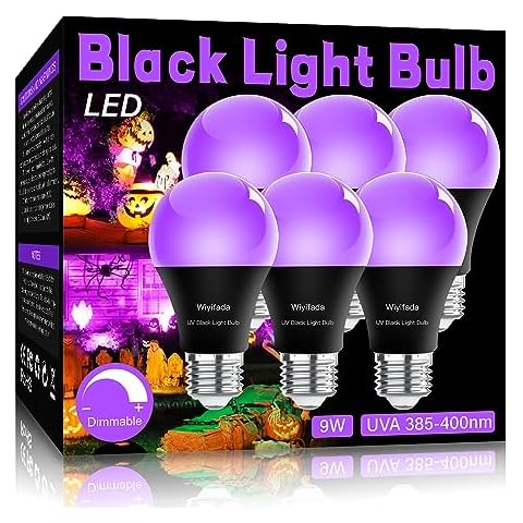 Wiyifada LED Black Light Bulbs 6 Pack Cover