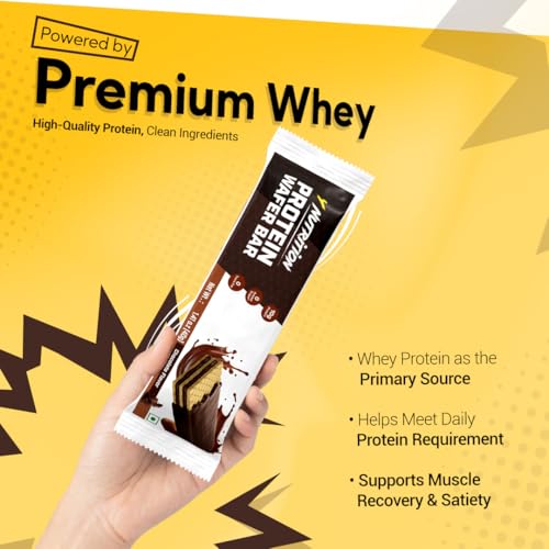 Image of Bevzilla Coffee Flavoured Nutrition Protein Wafer Bar | 10g Whey Protein & Low Sugar | Crunchy Coffee Flavor | Daily Protein Snack | High Energy & Nutrition Bars | 40g Each, Pack of 10