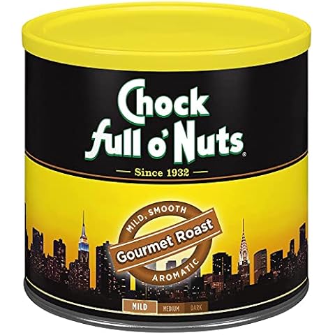 Chock Full o’Nuts Gourmet Roast Ground Coffee, Mild Roast – A Light, Smooth and Aromatic Mild Blend (26 Oz. Can) Cover
