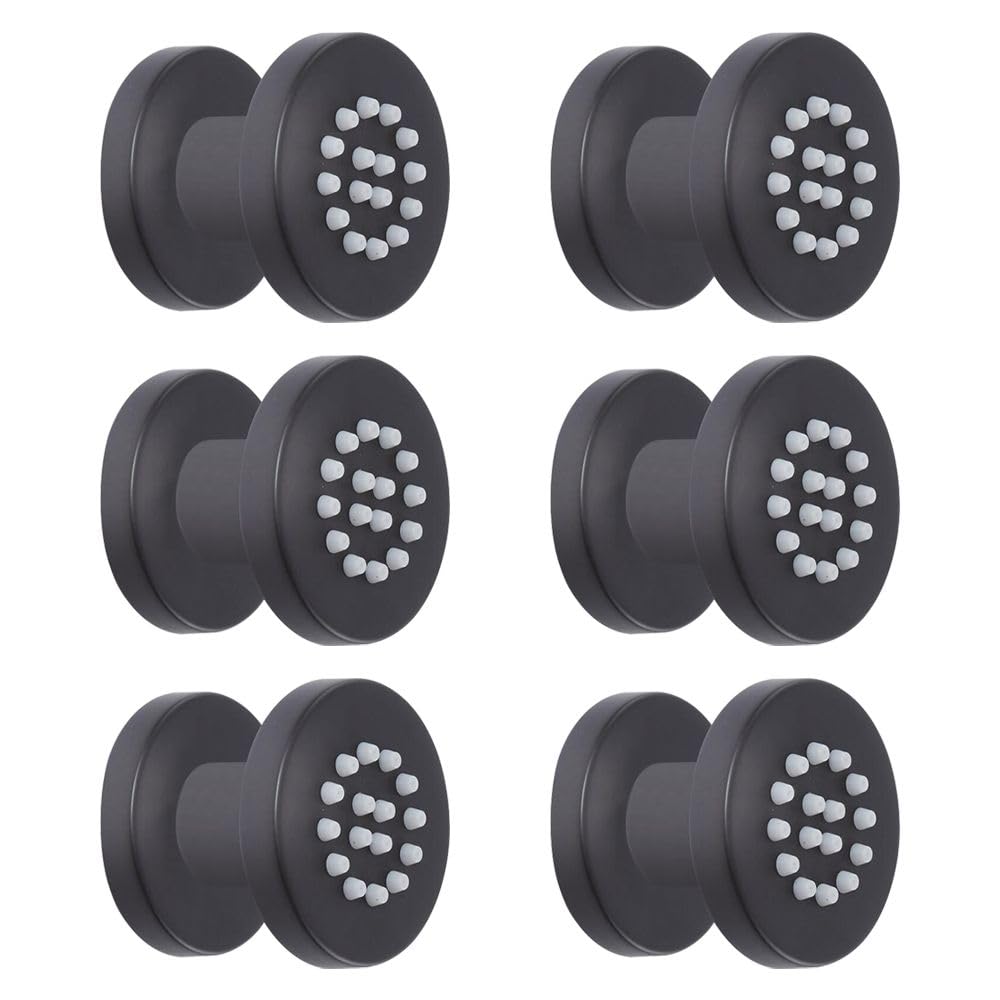 Milano Black Nero Front Fix Bathroom Shower Round Body Jet - Pack Of 6