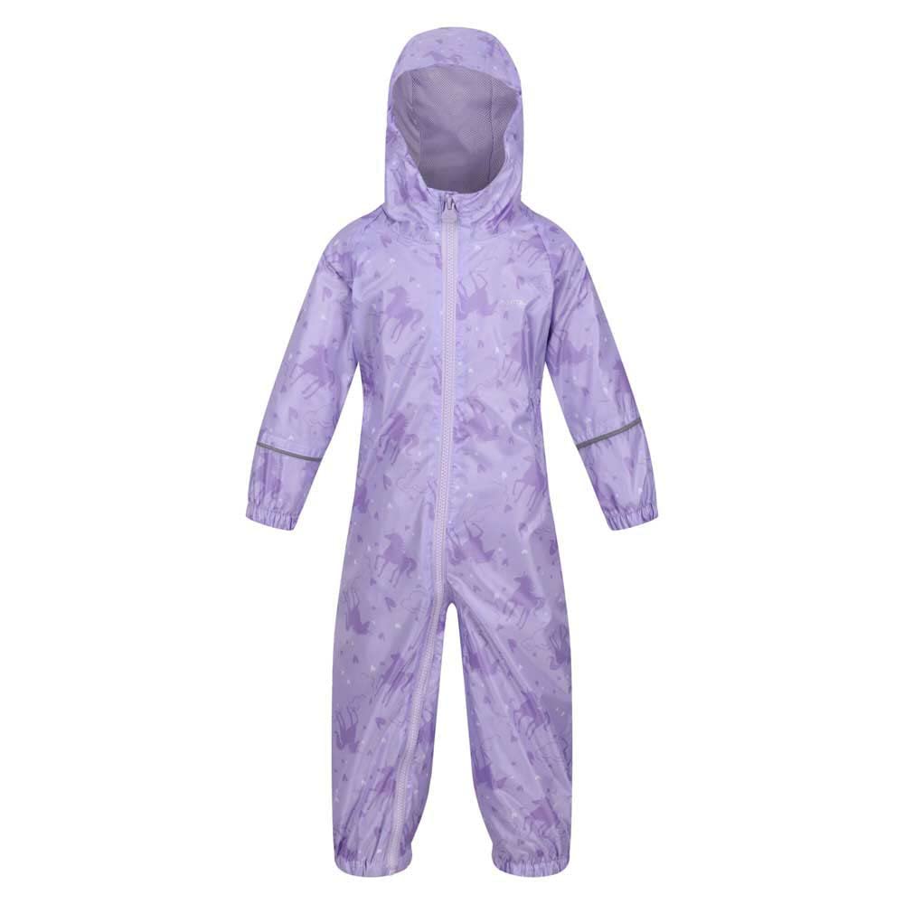 Regatta Combinaison imprimée POBBLE imperméable et Respirante avec Doublure Chaude et Bandes réfléchissantes All in 1s Mixte Enfant