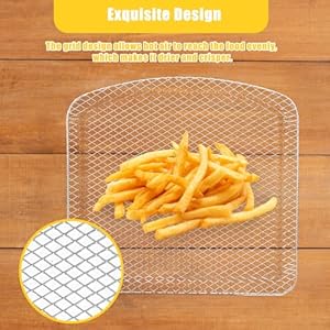 Air Fryer Dehydrator Rack for Chefman 6.3QT 4-In-1 Digital Air Fryer Oven, Premium Oven Shelf Grill Crisper Plate Tray Insert Grate Rack Grid for Chefman 6.3QT Air Fryer, Dishwasher Safe Air Fryer Dehydrator Rack for Chefman 63QT 4 In 1 Digital Air Fryer Oven Premium Oven Shelf Grill Crisper Plate Tray Insert Grate Rack Grid for Chefman 63QT Air Fryer Dishwasher Safe