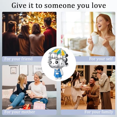 Gouwo Little Boy Charms For Bracelets And Necklaces 925 Sterling Silver Charms Jewelry Pendant Fit For Pandora Birthday Gift For Women Mom Daughter thumb #6