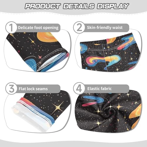 Boccsty Fantasy Stars Planet Space Galaxy Girls Leggings Kids Yoga Pants Dance Active Tights 4T3