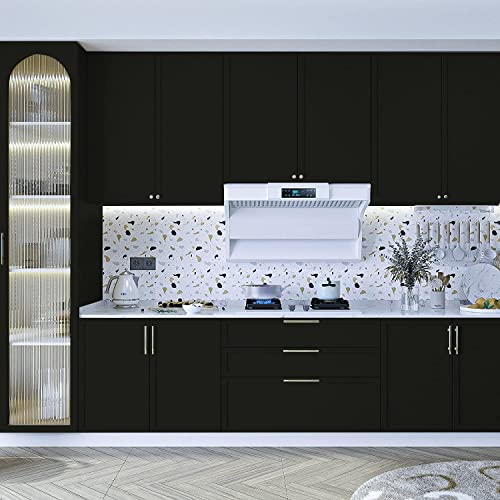 Image of Yancorp 24 inchx394 inch /32.8'ft Matte Black Peel and Stick Wallpaper Removable Contact Paper for Cabinest Self-Adhesive Drawer Stick and Peel Countertop