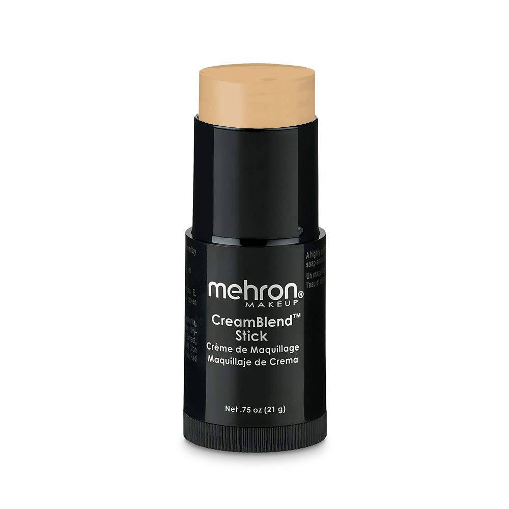 MehronMakeup CreamBlend Stick | Face Paint, Body Paint, & Foundation Cream Makeup | Perfect for Halloween (Light Buff)