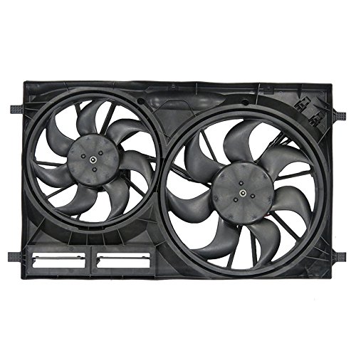 Rareelectrical NEW DUAL RADIATOR AND CONDENSER FAN COMPATIBLE WITH FORD TRANSIT-250 2015-2016 CK4Z-8